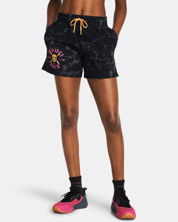 Women's Project Rock Terry Underground Shorts in Black image number 0